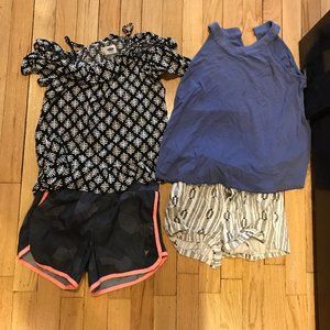 2 girls summer outfits | Tank tops and shorts